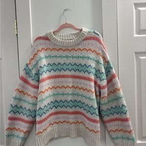 American Eagle Outfitters Multicolor Patterned Sweater